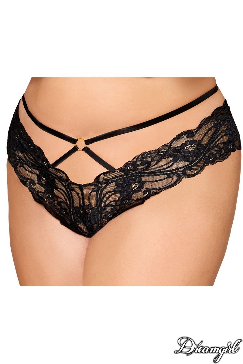 Gold Chain Slit Thong Panties - Dreamgirl