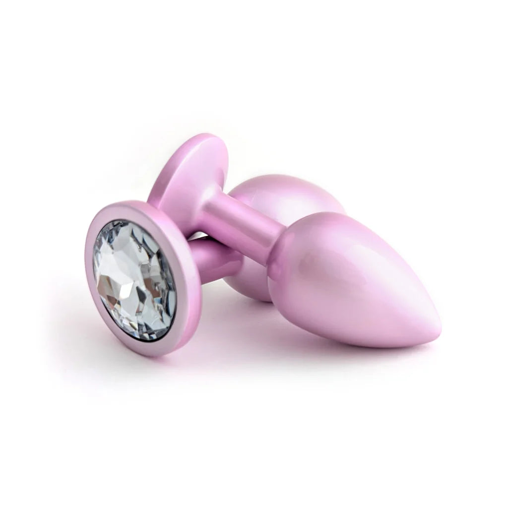 Plug anal en métal rose mat - XBliss