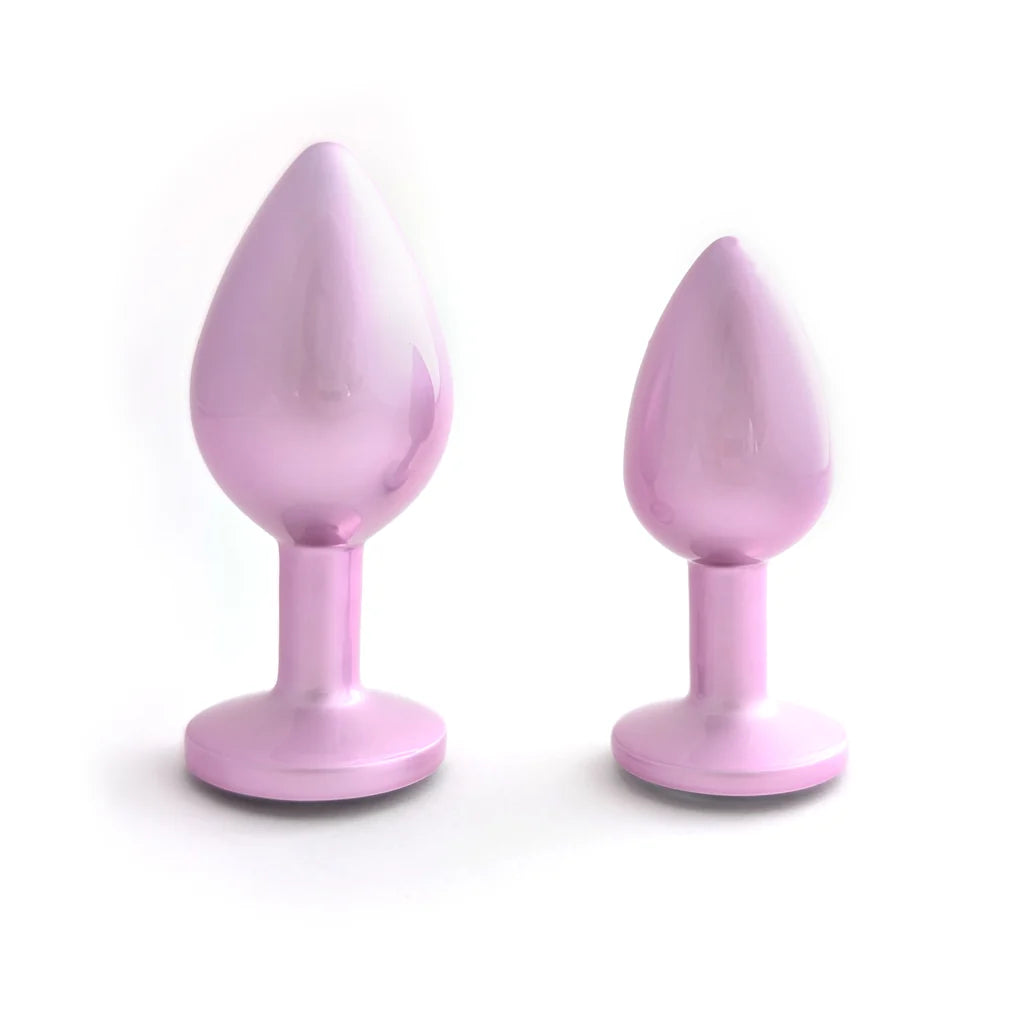 Plug anal en métal rose mat - XBliss