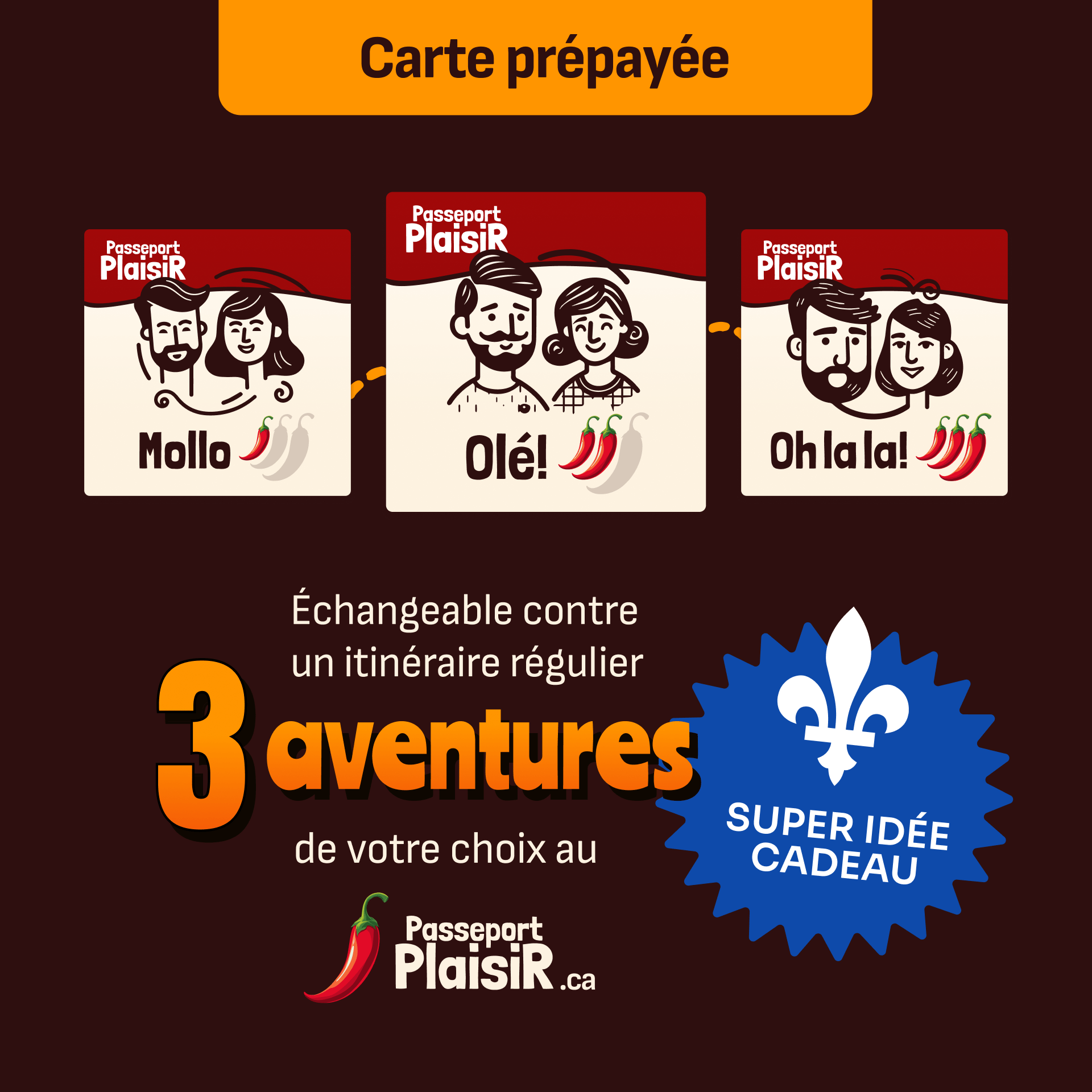 3 aventures et item mystère - Passeport Plaisir