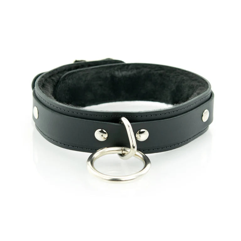 Collier d'Esclave avec Fourrure et Cadenas - XBliss