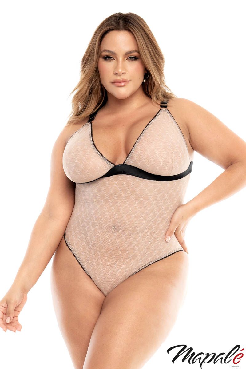 Diamond print mesh teddy - Mapalé