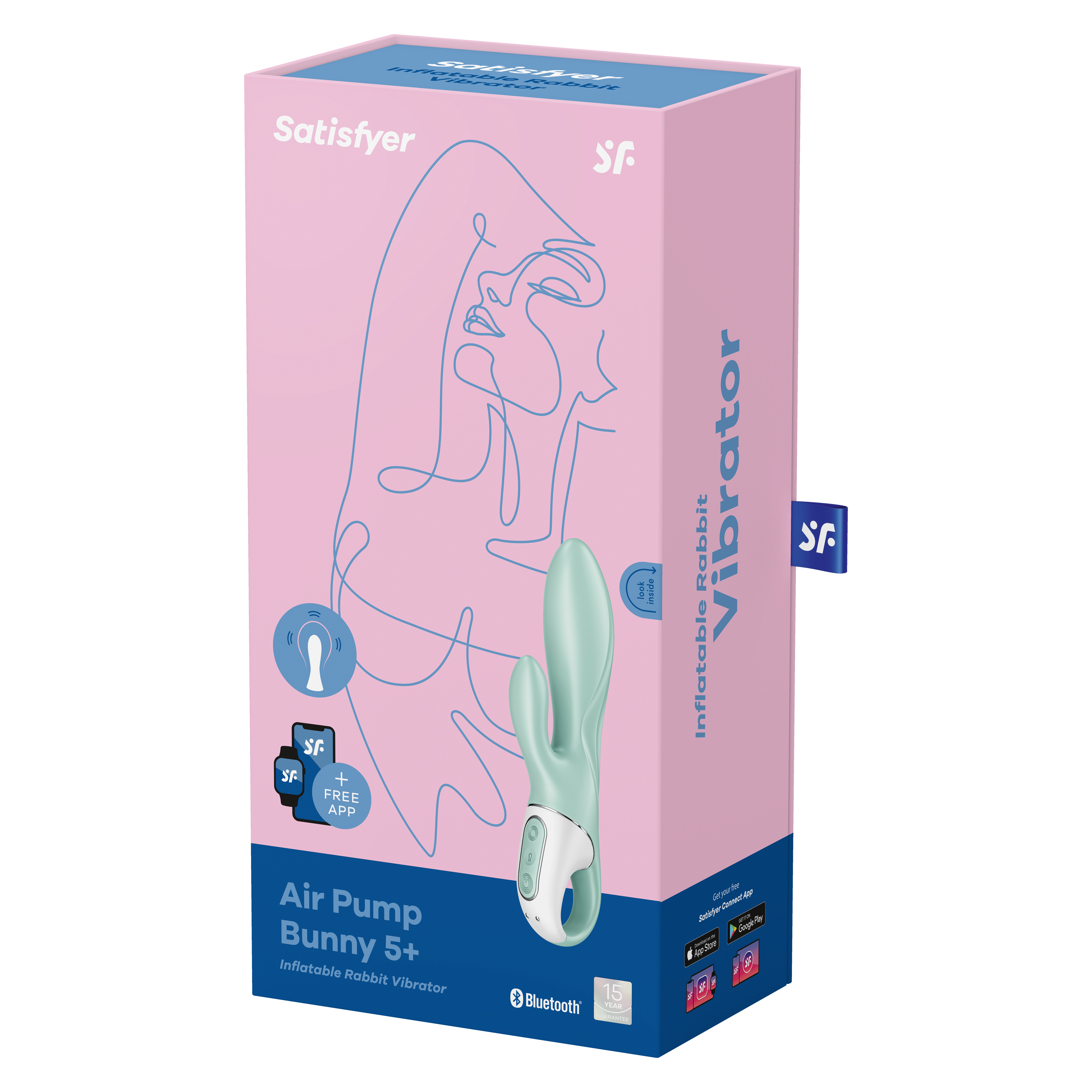 Stimulateur double gonflable Air Pump Bunny 5+ - Satisfyer