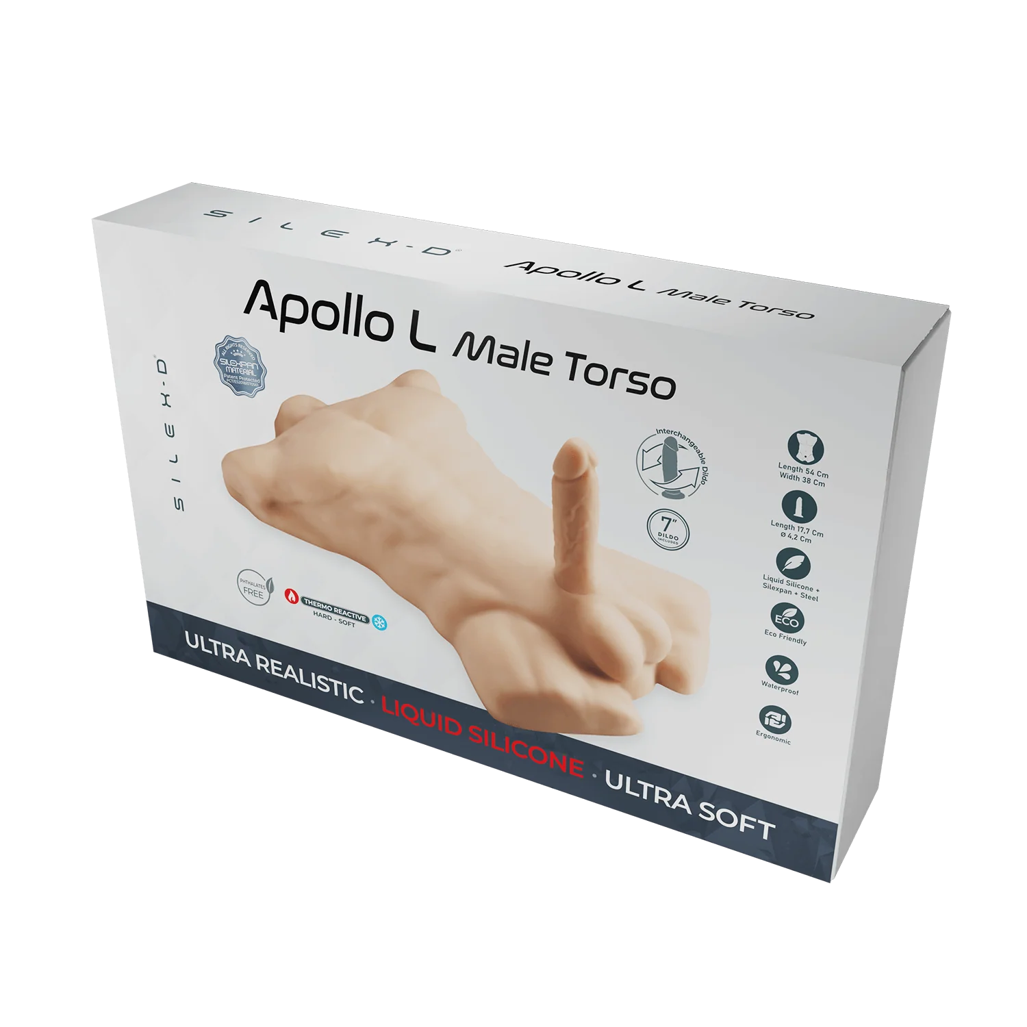 Apollo L torse avec dildo 7" - Silex D
