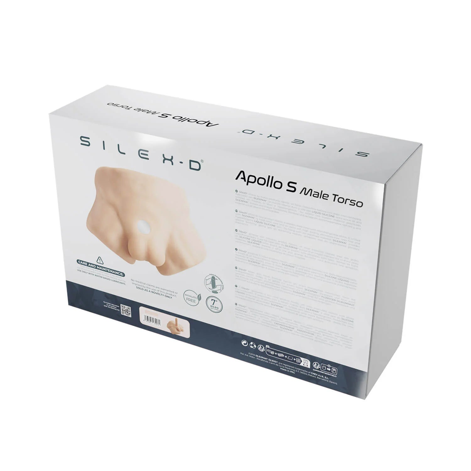 Apollo S demi-torse avec dildo 7" - Silex D