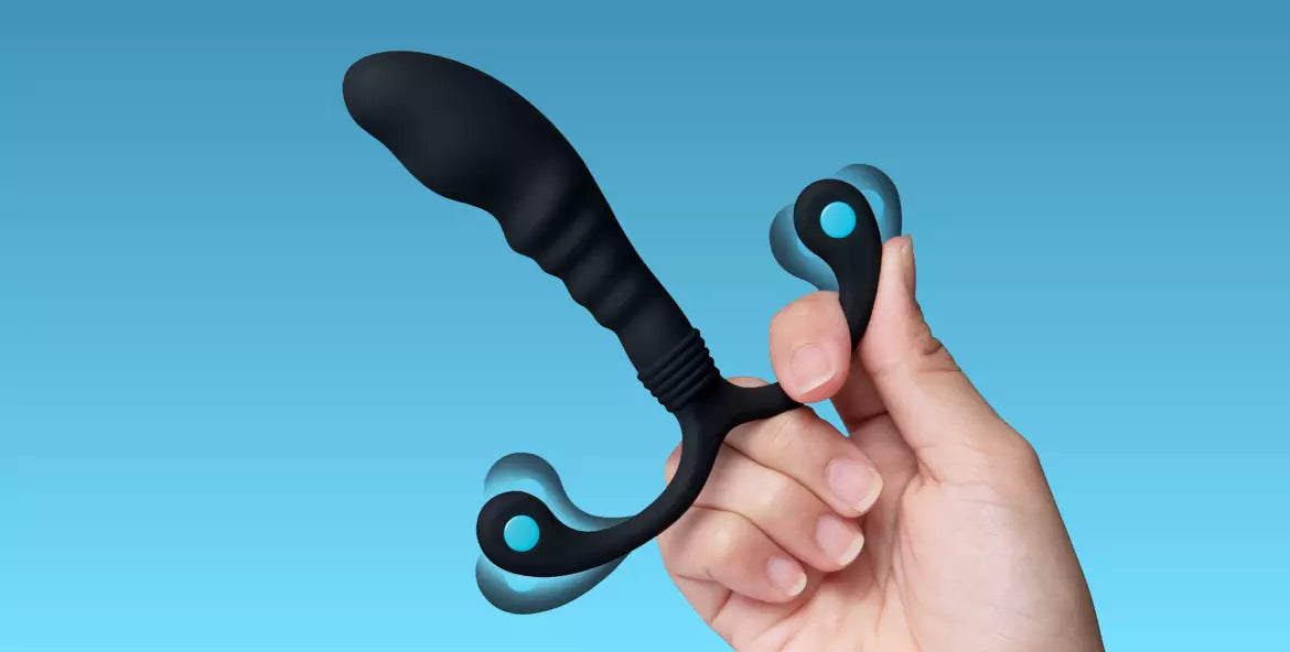 P-Spot Apex Bend – Masseur de prostate texturé et ajustable mains libres - B-Vibe