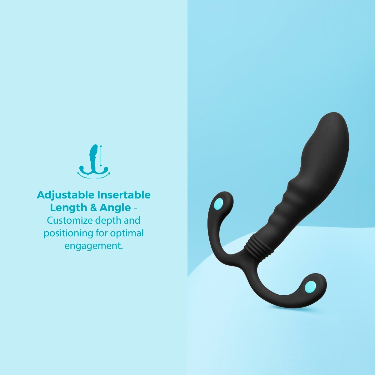 P-Spot Apex Bend – Masseur de prostate texturé et ajustable mains libres - B-Vibe