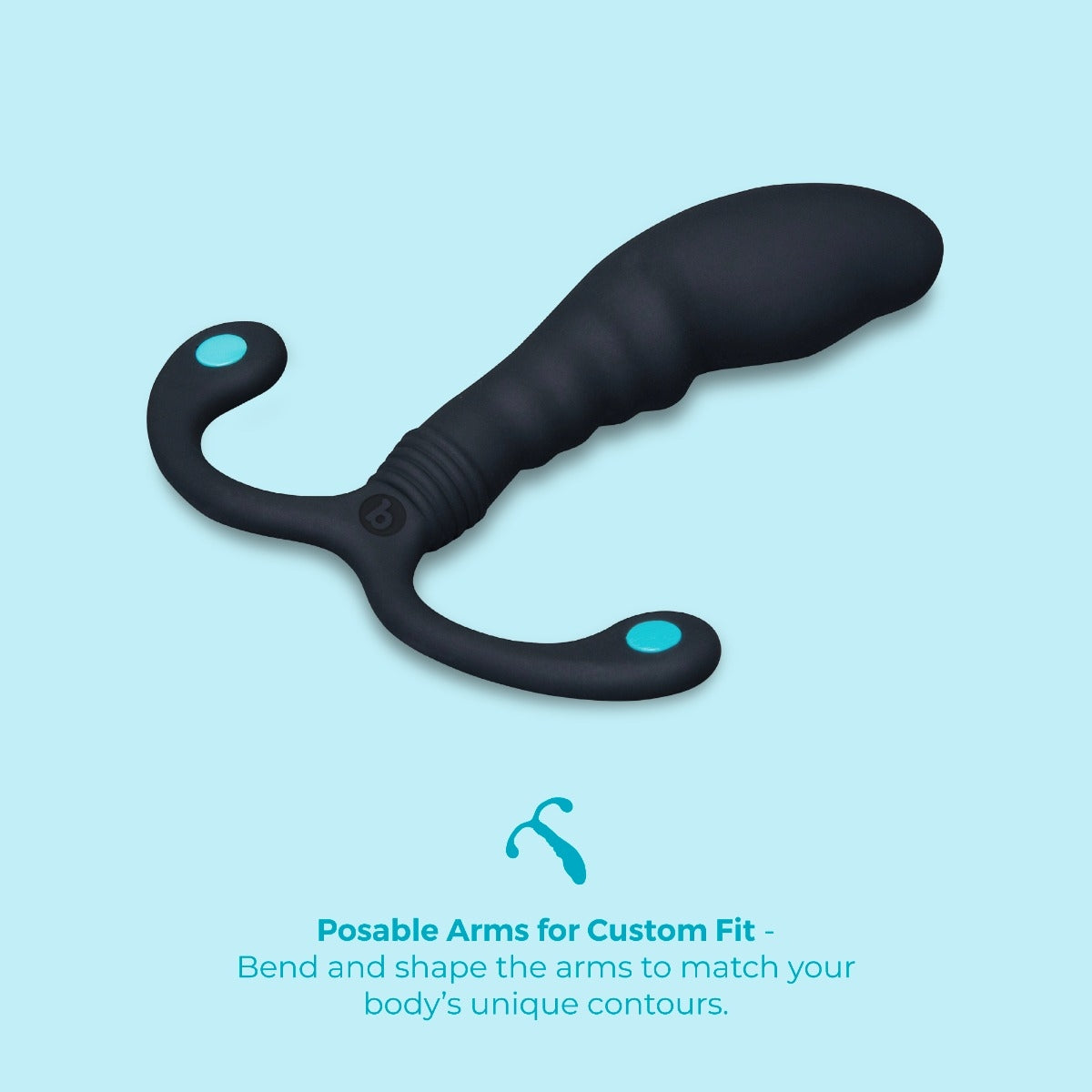 P-Spot Apex Bend – Masseur de prostate texturé et ajustable mains libres - B-Vibe