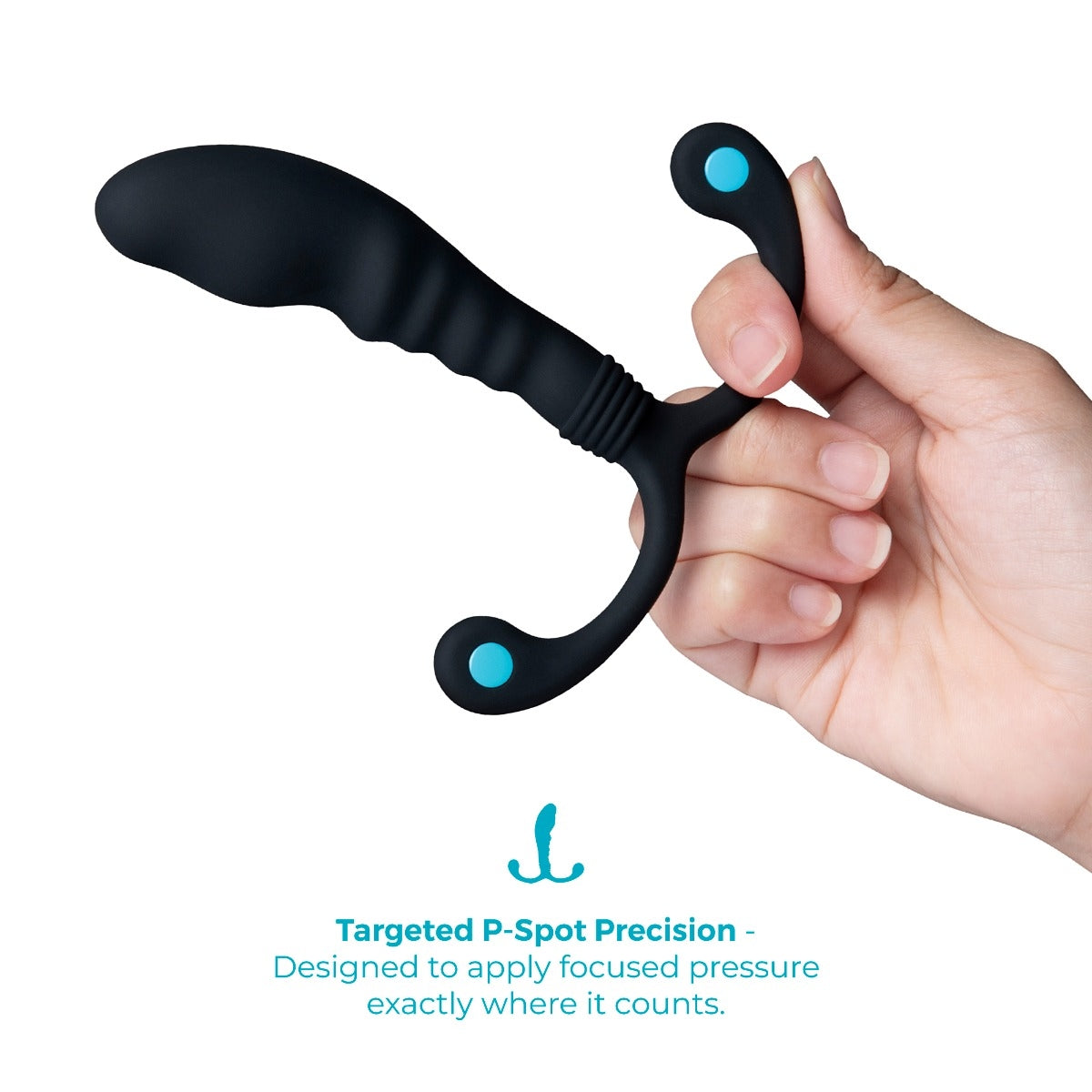 P-Spot Apex Bend – Masseur de prostate texturé et ajustable mains libres - B-Vibe