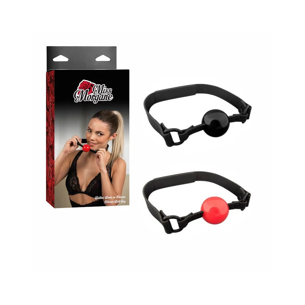 Bâillon-boule en silicone - Miss Morgane