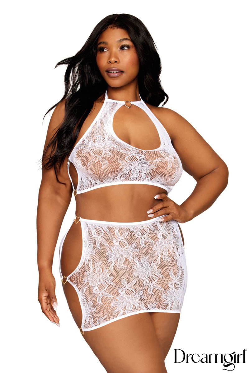 Ensemble bodystroking en dentelle - Dreamgirl