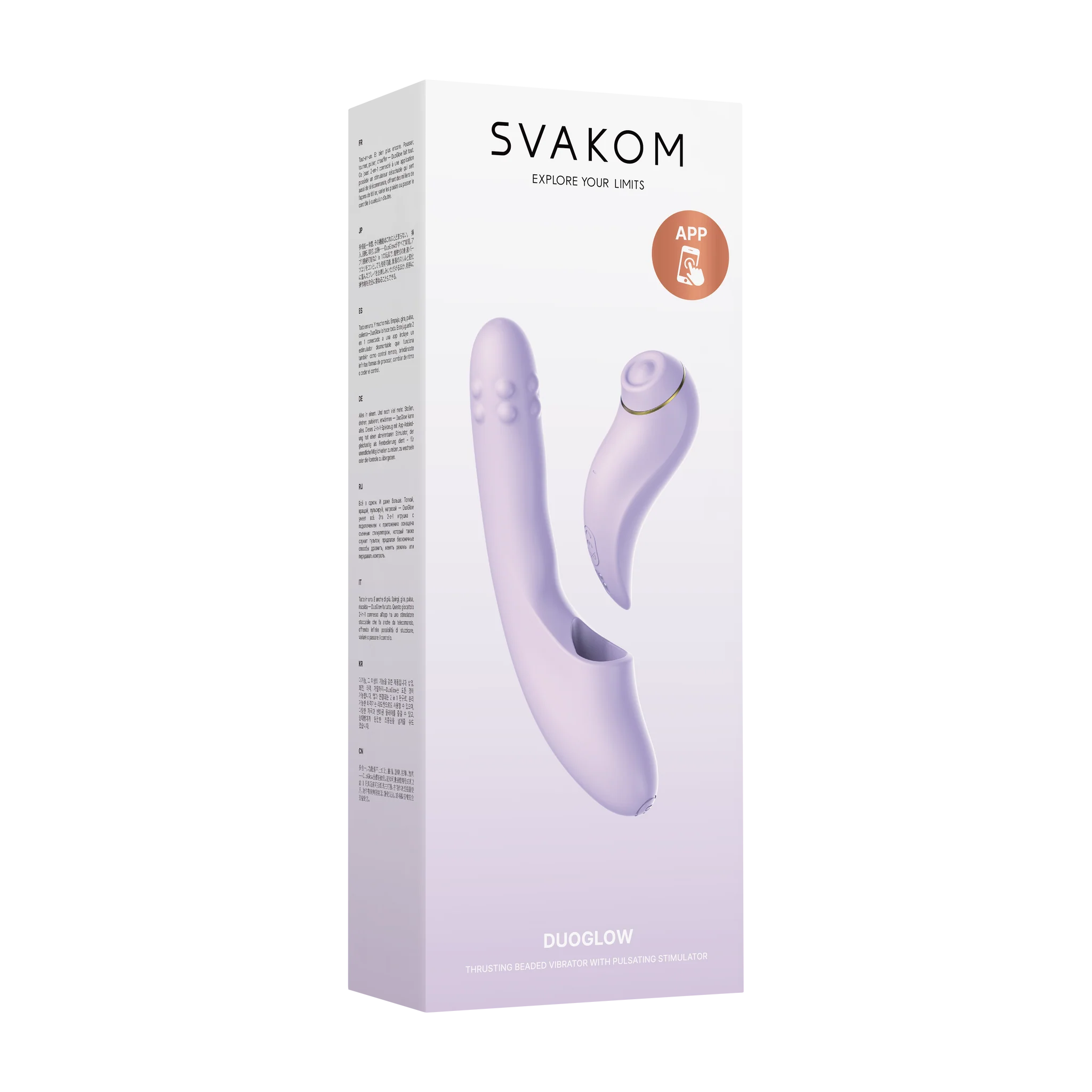 Duoglow charmeur à billes-poussée avec stimulateur pulsant détachable - Svakom