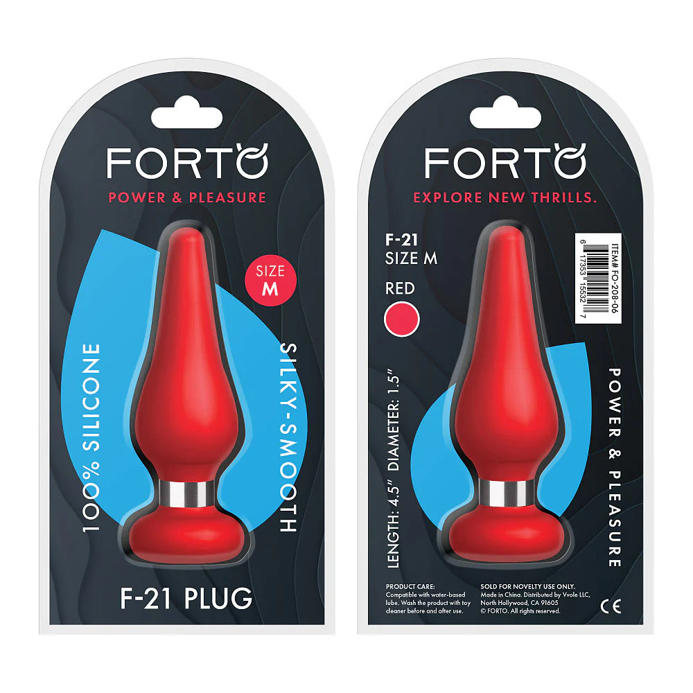 F-21 plug anal silicone avec poids - Forto