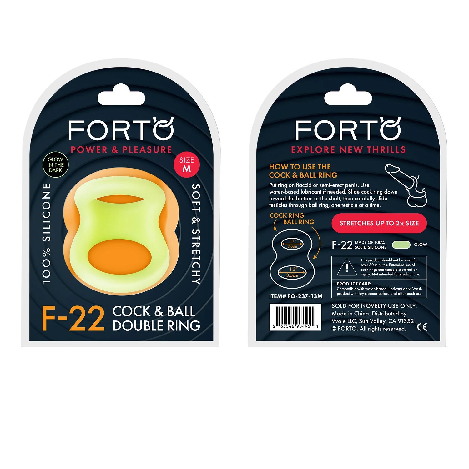 F-22 anneau pénien double - Forto