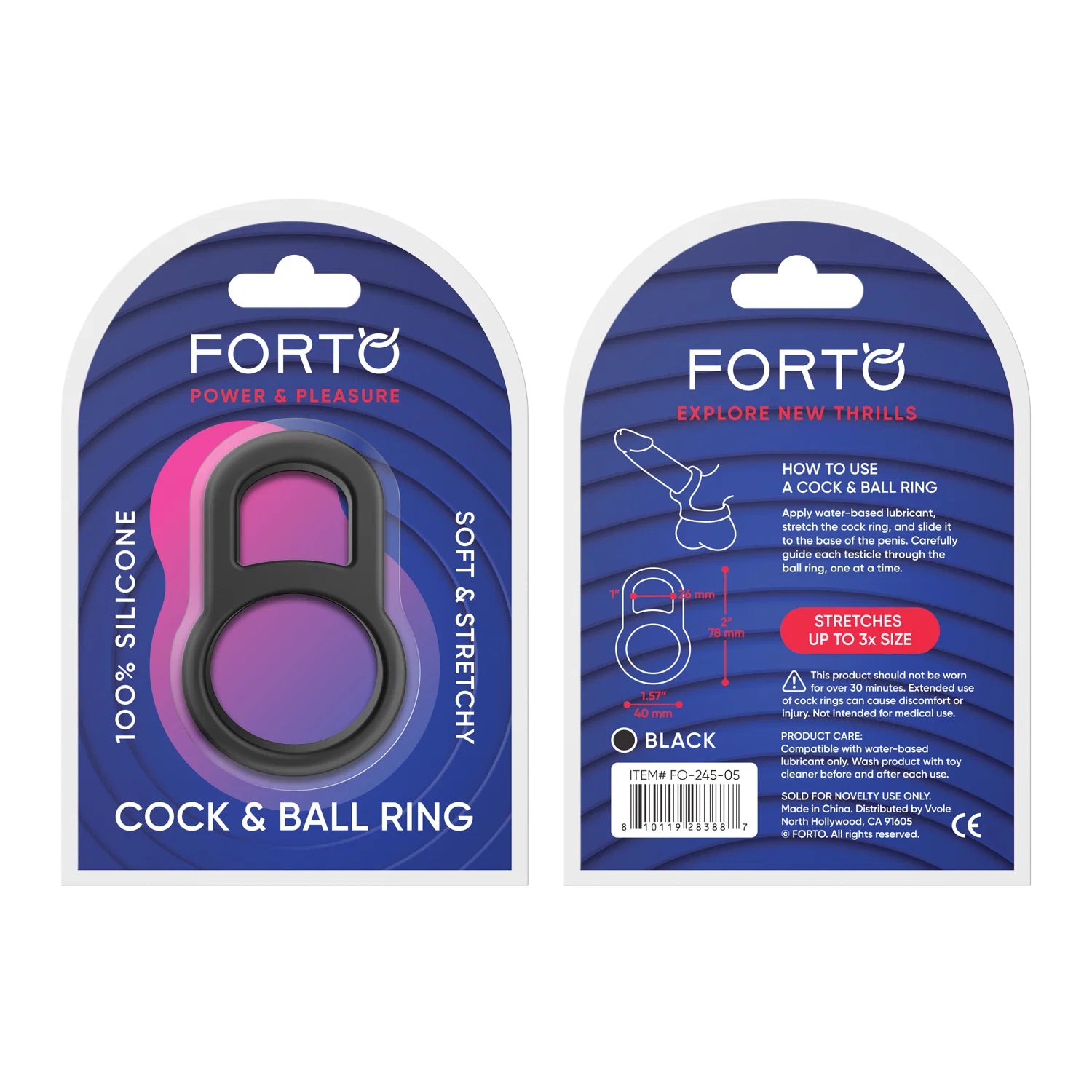 F-41 – Anneau pénien et testiculaire type "Lock" - Forto