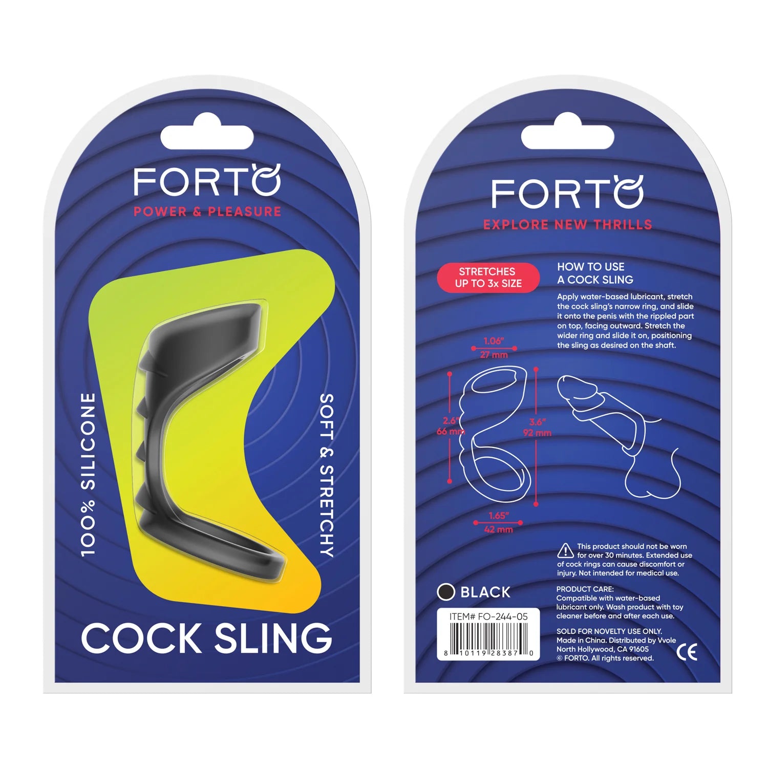 F-45 – Support pénien texturé type "Bridge" - Forto