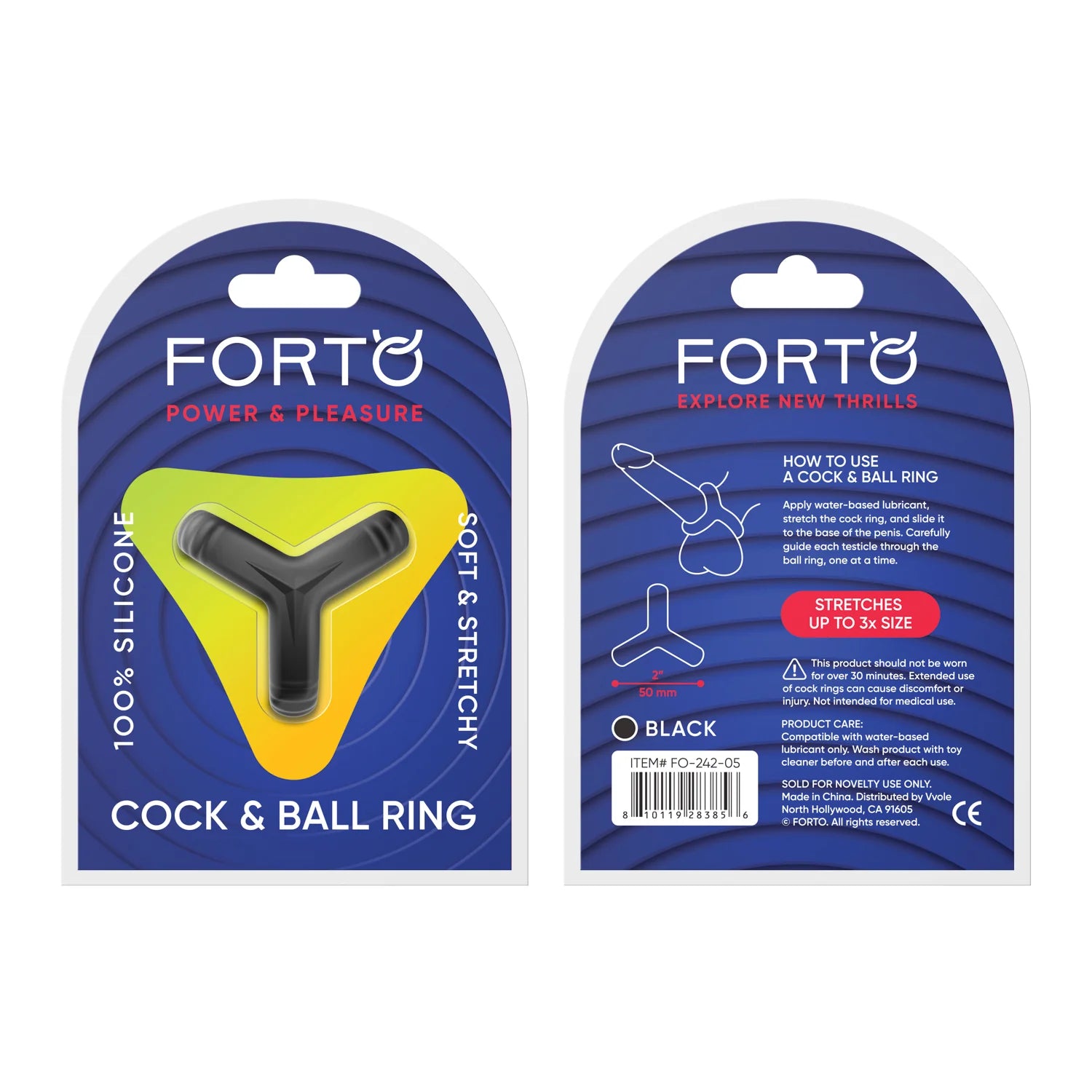 F-59 – Anneau triple pour pénis et testicules - Forto
