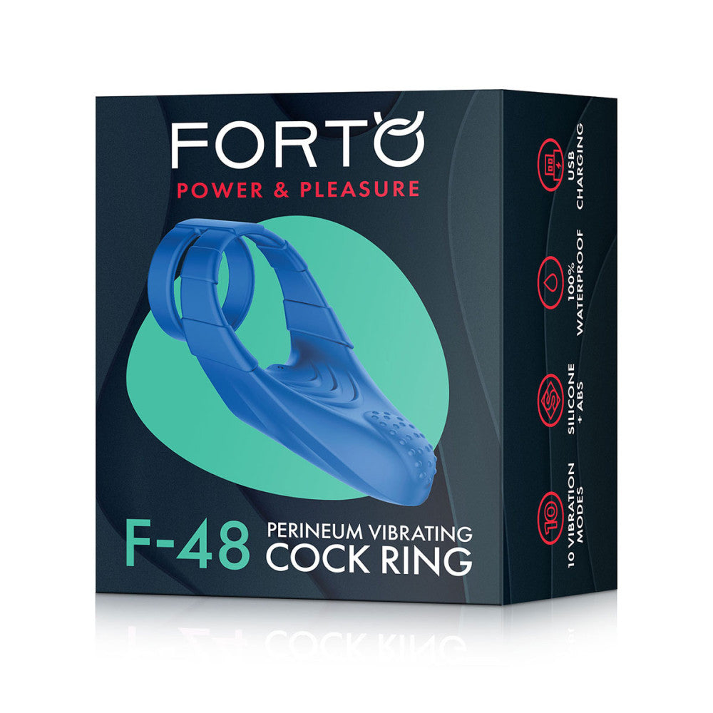 Double vibrating perineal cock ring F-48