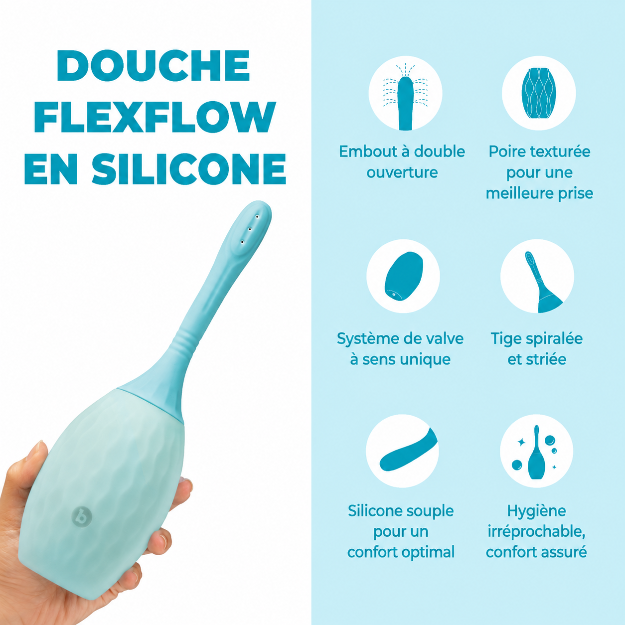 FlexFlow – Douche intime en silicone - B-Vibe