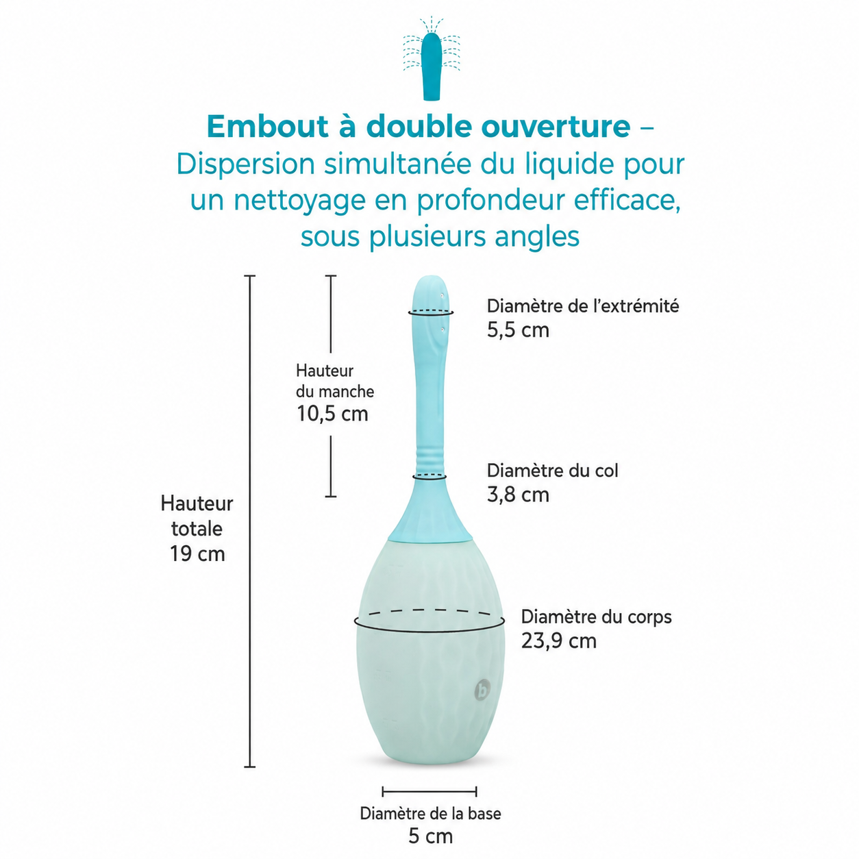 FlexFlow – Douche intime en silicone - B-Vibe