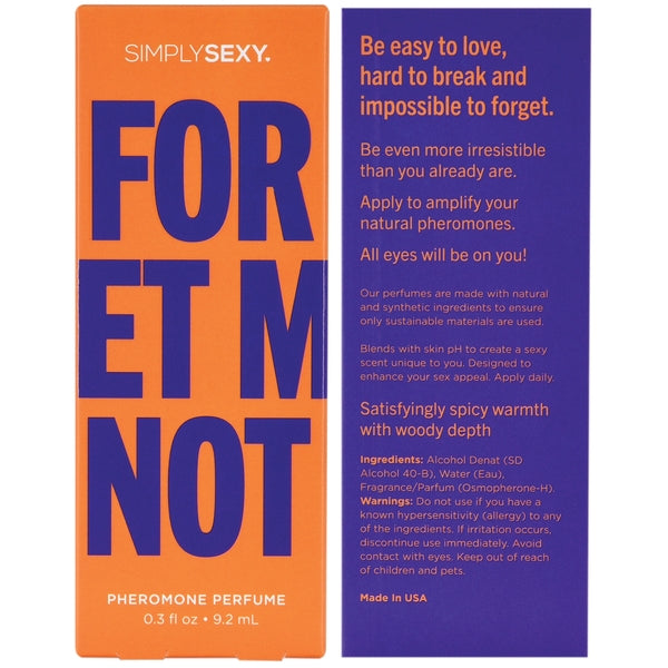 Pheromones Forget Me Not Perfume - SimplySexy