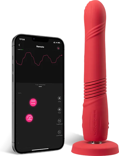 Gravity – Gode vibrant à va-et-vient automatique connecté - Lovense