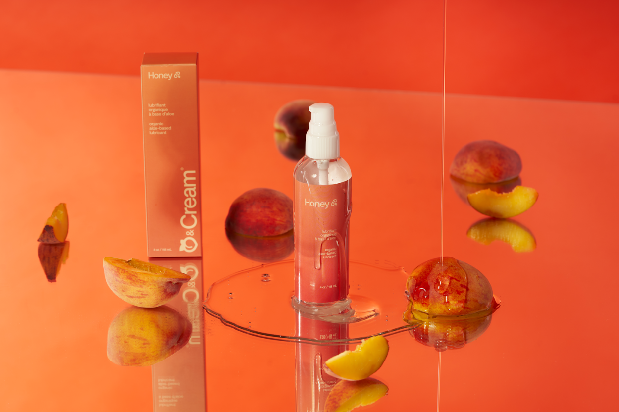 Honey lubrifiant personnel à base d'eau et d'aloès - Peach & Cream