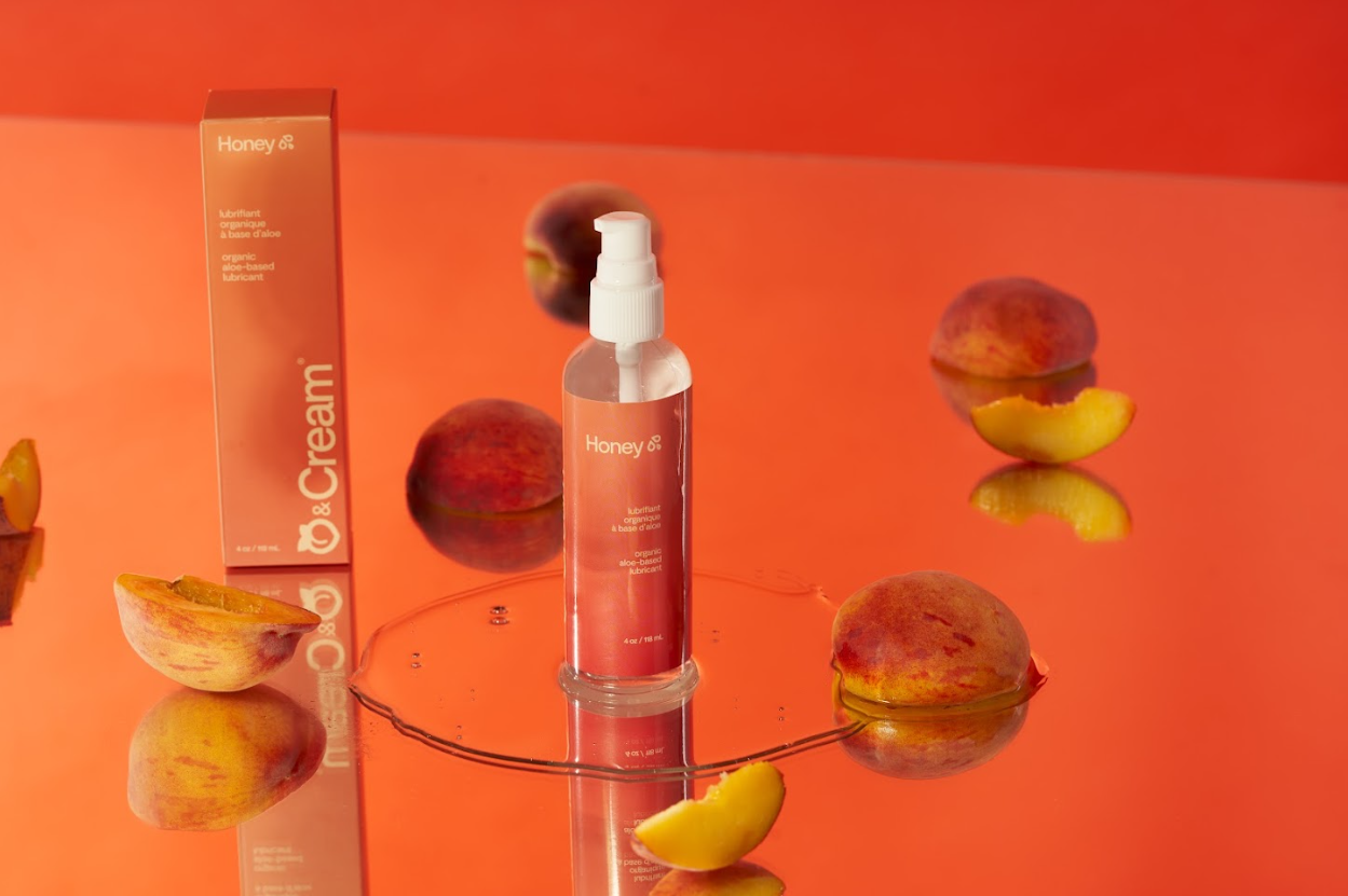 Honey lubrifiant personnel à base d'eau et d'aloès - Peach & Cream