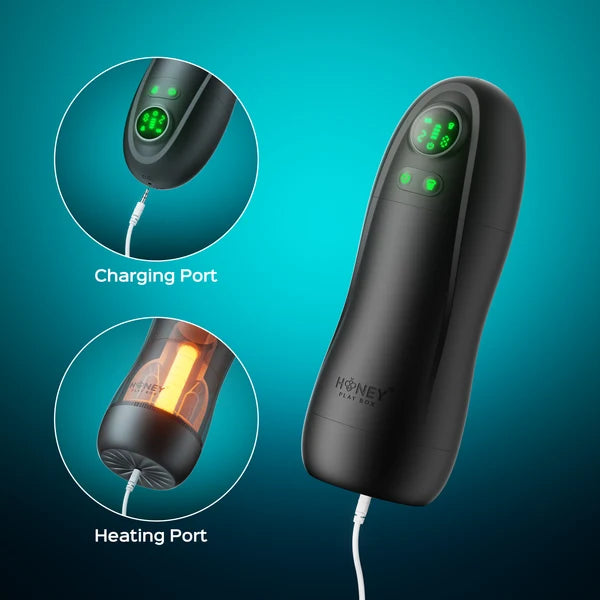 Kai Pro – Masturbateur interactif avec aspiration, vibrations et chauffage - Honey Play Box