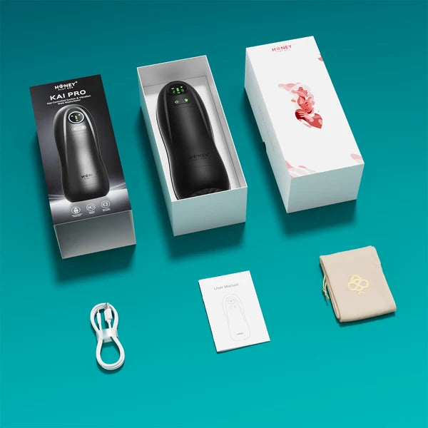 Kai Pro – Masturbateur interactif avec aspiration, vibrations et chauffage - Honey Play Box