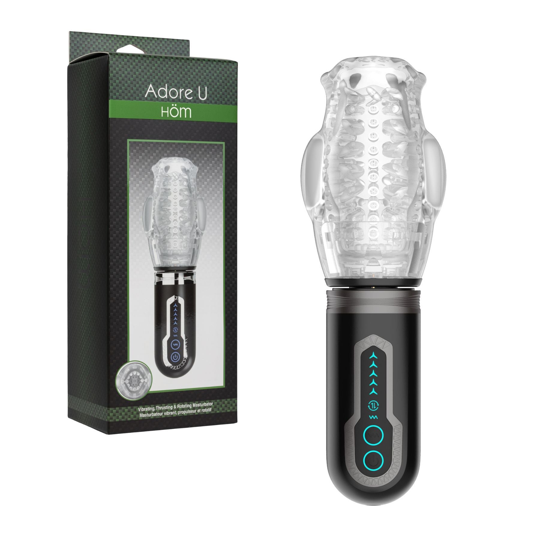 Masturbateur vibrant, propulseur et rotatif - Adore U Höm