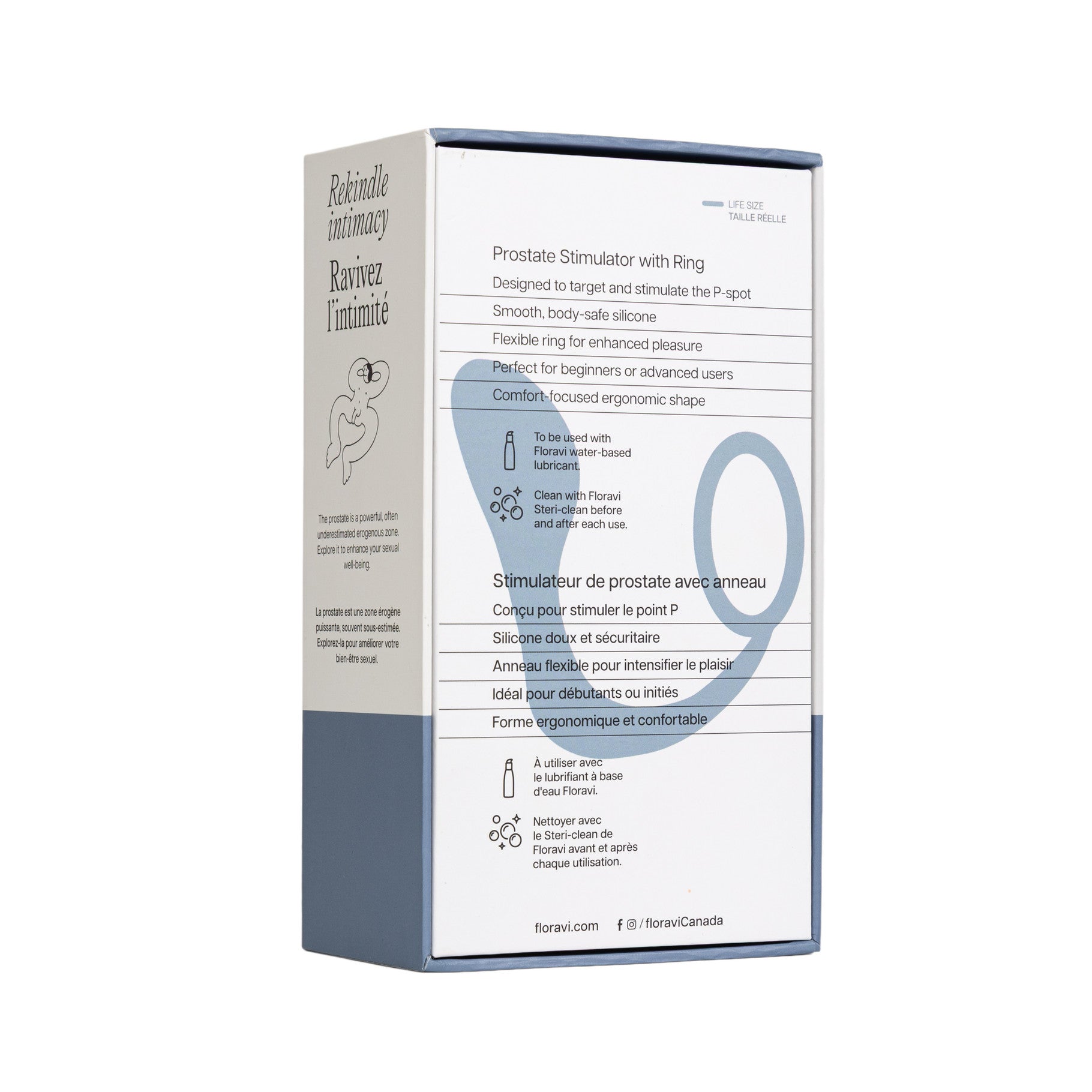 Prostate stimulator with penis ring - Floravi