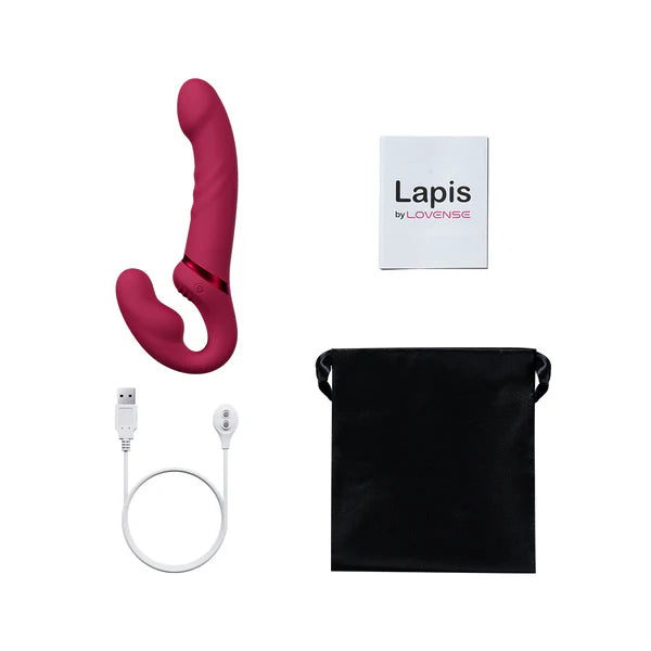 Lapis – Gode-ceinture vibrant à double extrémité connecté - Lovense