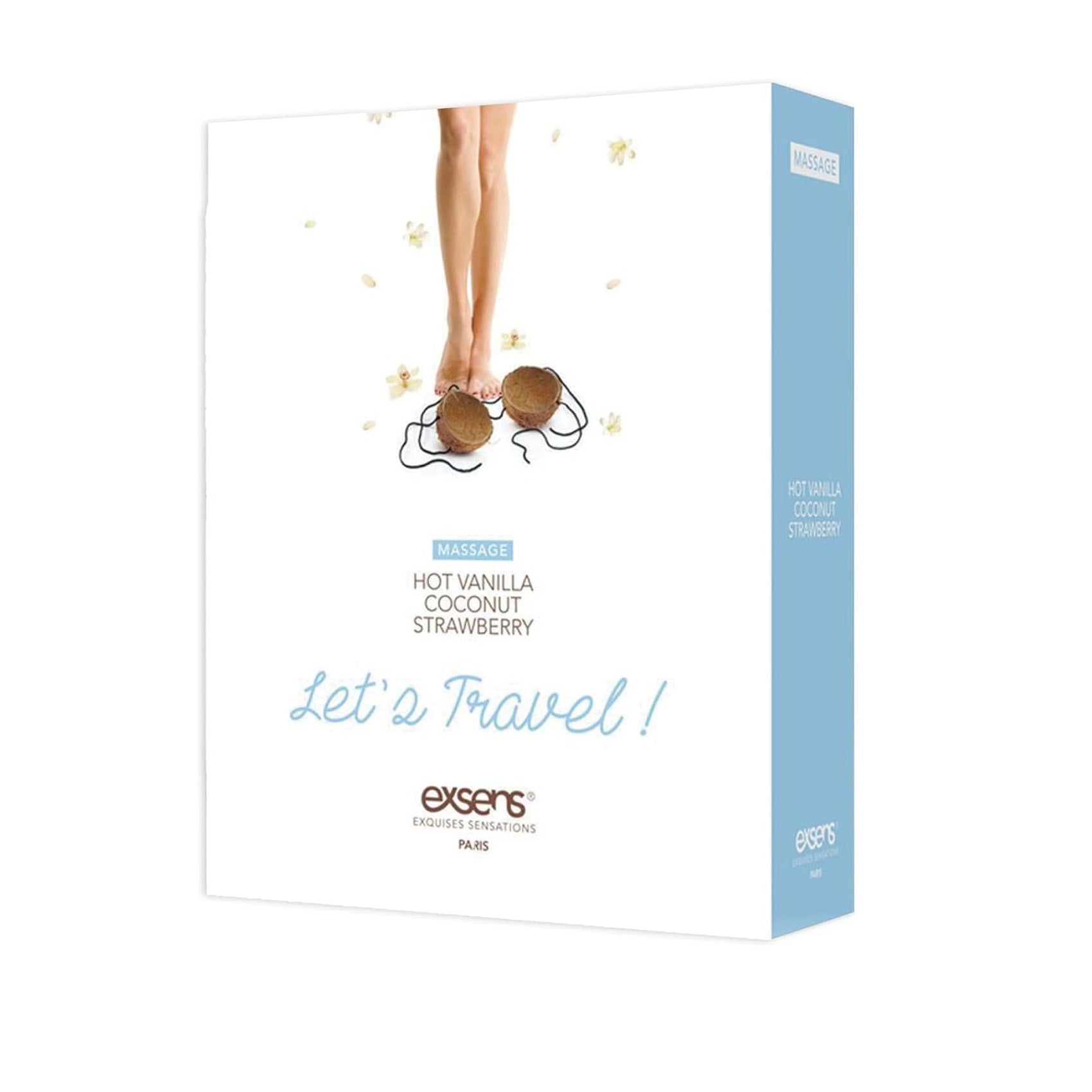 Ensemble Huile à Massage Chauffante Délectable Let's Travel! - Exsens