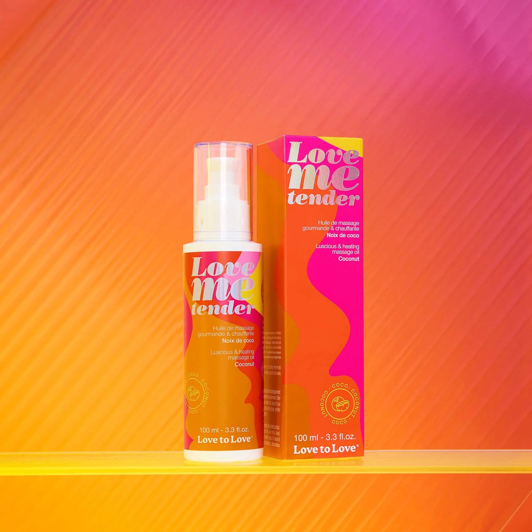 Huile de massage gourmande et chauffante Love me tender - Love to Love