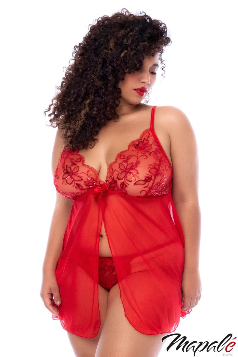 Red mesh nightie - Mapalé