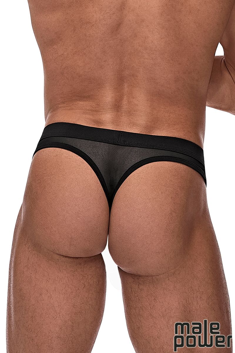 Semi-sheer mesh thong - Male Power