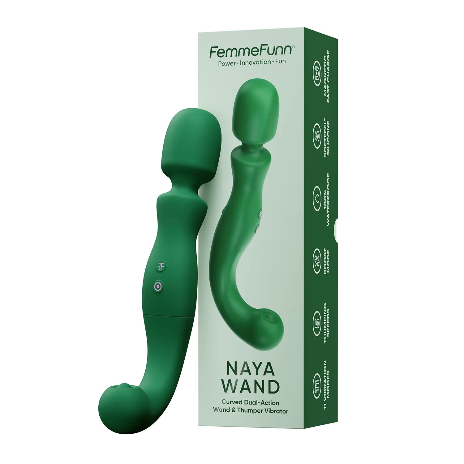 Aluna Mini – Wand avec embout vibrateur point-G - FemmeFunn