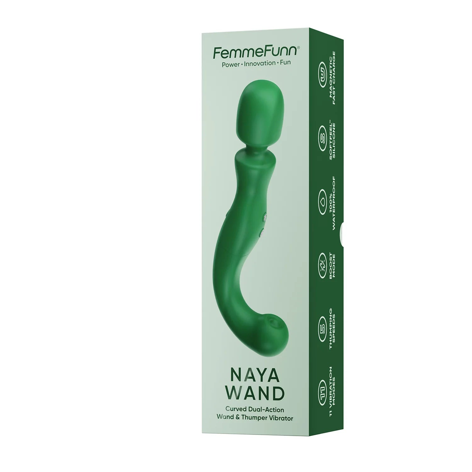 Aluna Mini – Wand avec embout vibrateur point-G - FemmeFunn