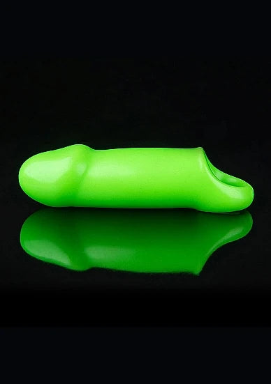 Manchon pénien lisse, épais et extensible phosphorescent - Ouch!