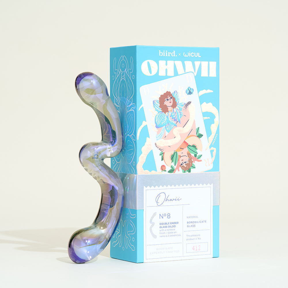 Ohwii No.8 dildo en verre double extrémité pour point G & P - Biird x Wicul