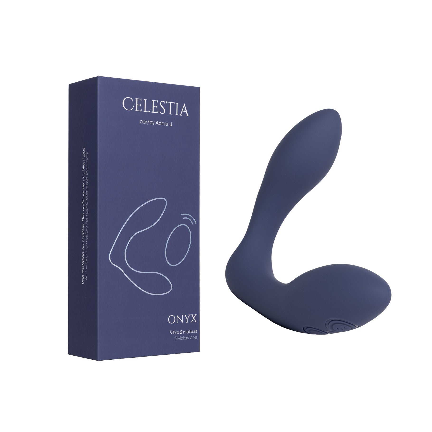 Celestia Onyx – Vibrateur portatif 2 moteurs avec télécommande - Adore U