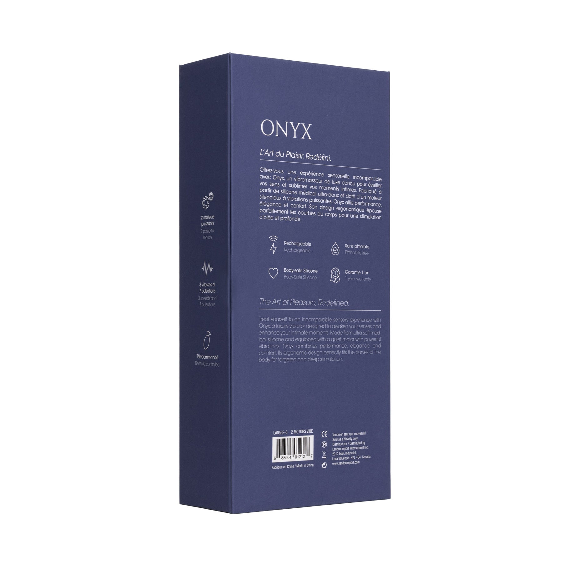 Celestia Onyx – Vibrateur portatif 2 moteurs avec télécommande - Adore U