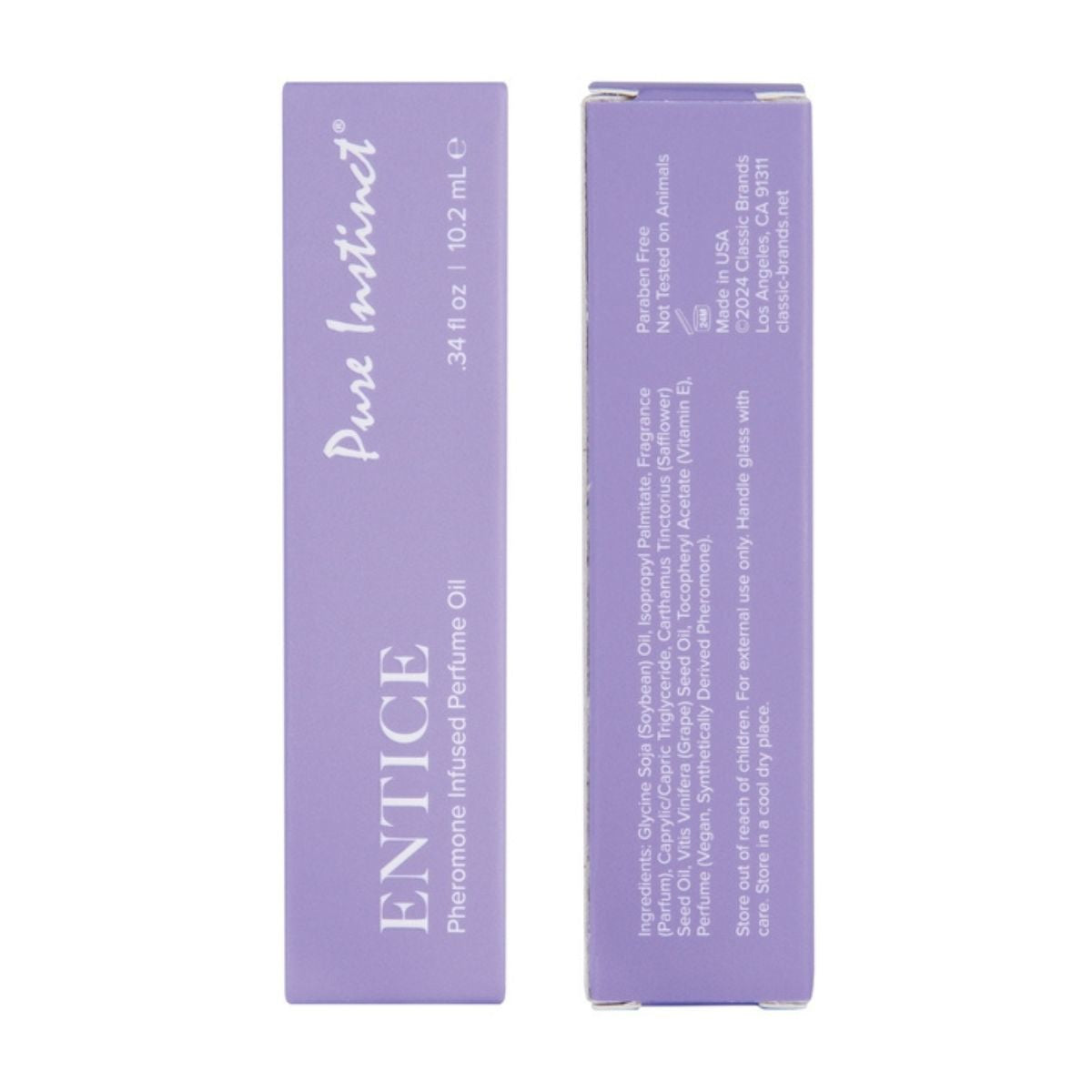 Entice – Huile de parfum Roll-on infusée aux phéromones - Pure Instinct