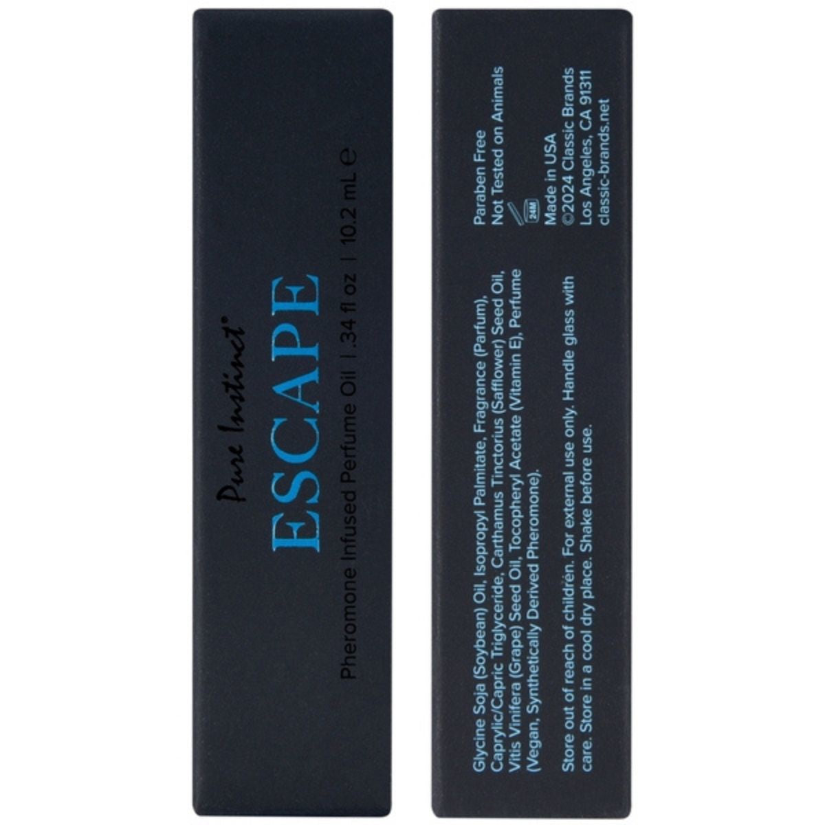 Escape – Huile de parfum Roll-on infusée aux phéromones - Pure Instinct