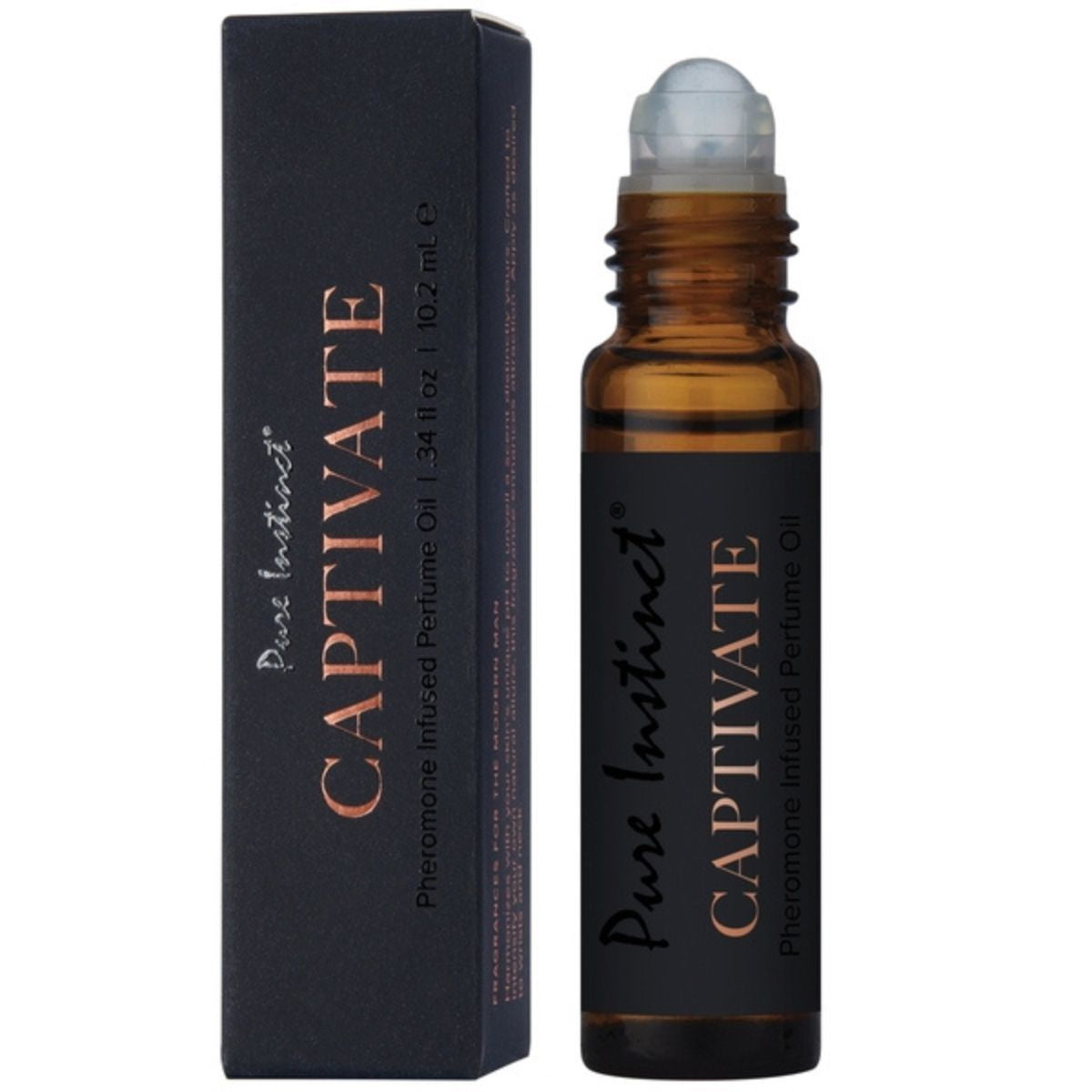 Captivate – Huile de parfum Roll-on infusée aux phéromones - Pure Instinct