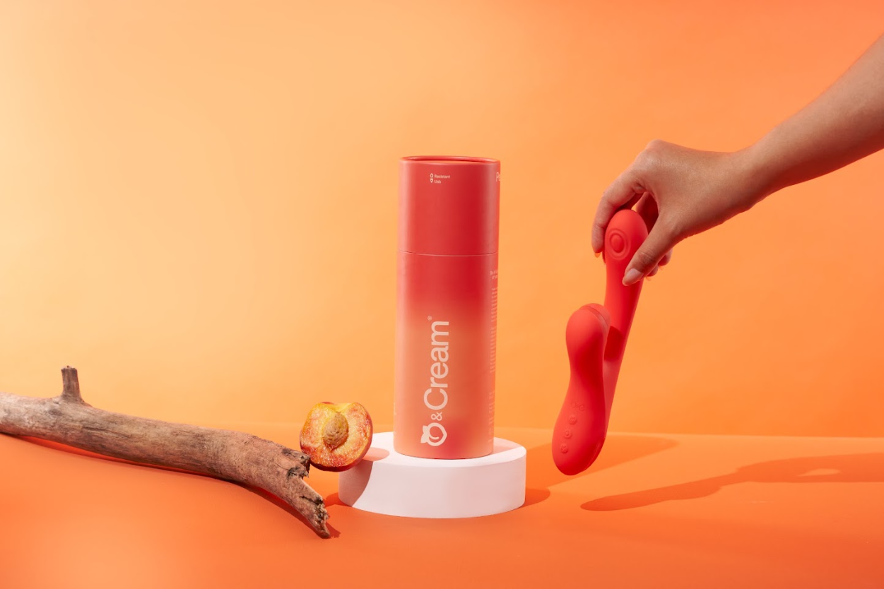 Peak dual stimulation vibrator - Peach &amp; Cream