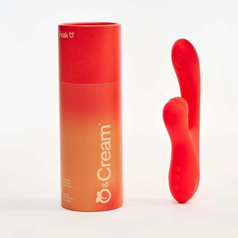 Peak dual stimulation vibrator - Peach &amp; Cream