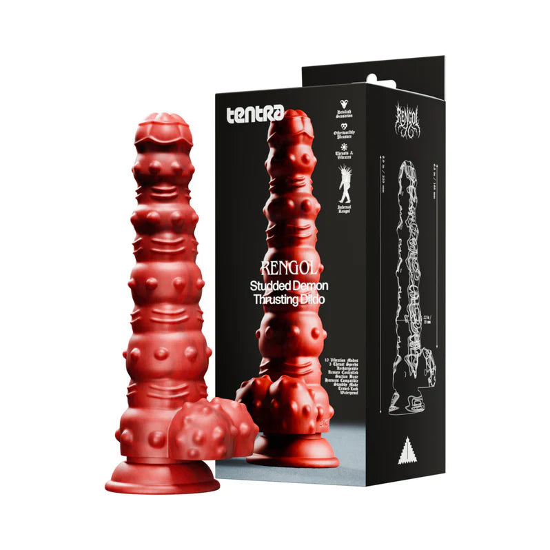 Rengol Studded Demon – Dildo créature thrusting et vibrant - Tentra par FemmeFunn