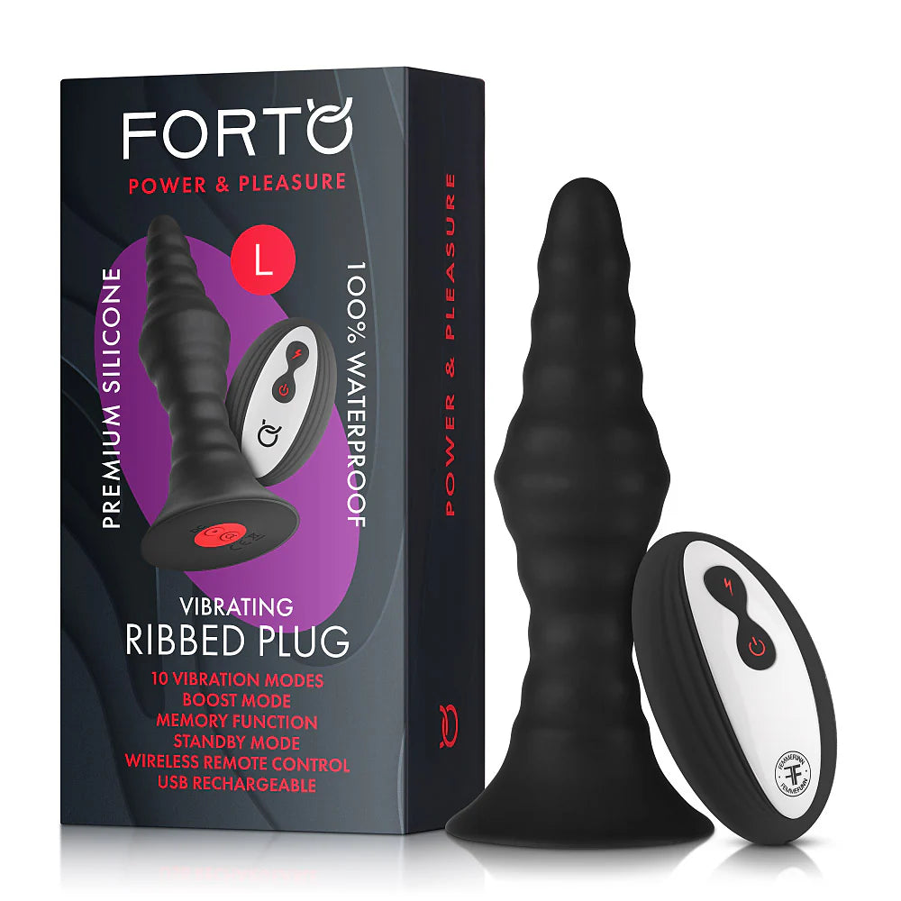 Ribbed Plug vibrating anal stimulator - Forto